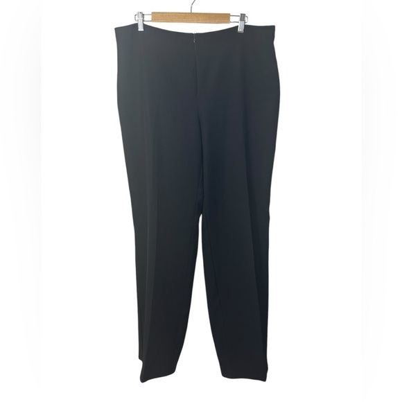 Joseph Ribkoff Front Zip Pants Size 18 Black Career Workwear Formal Pleated - Picture 1 of 5
